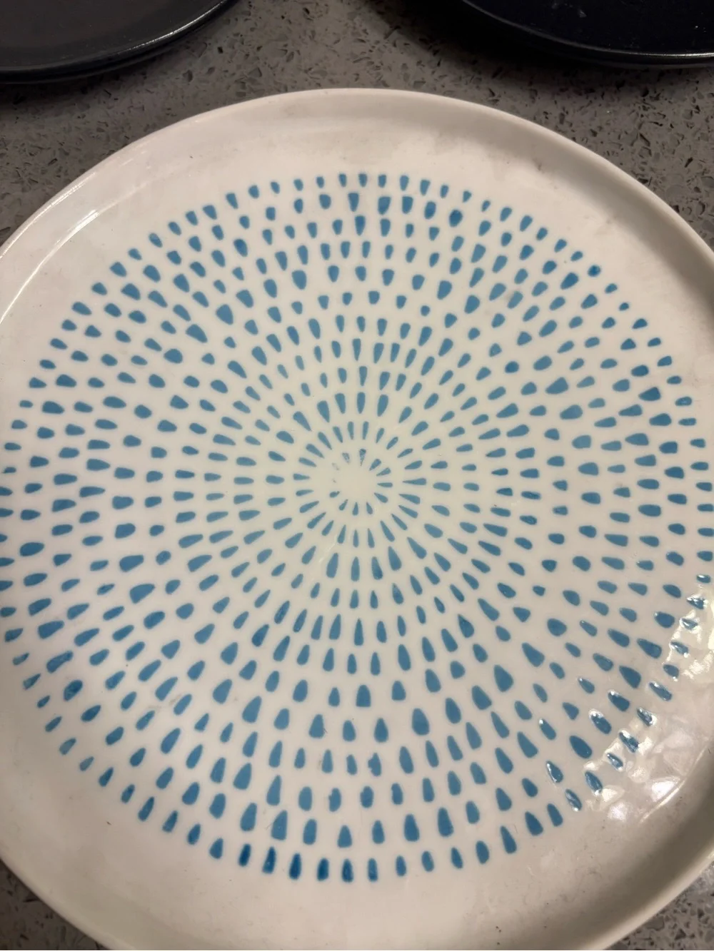 Crate & Barrel Ceramic Plate and 2 Mini Servers.